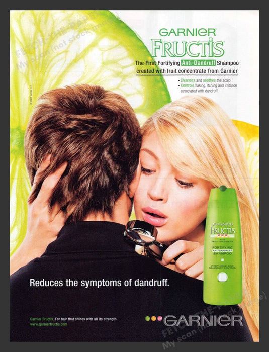 2003 Garnier Fructis Anti-Dandruff Hair Products Print Advertisement Ad