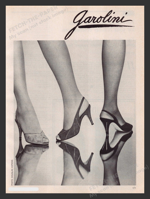 Garolini Shoes Legs Shoes Mirrored Floor 1980s Print Advertisement 1980 Fetch the Paper!