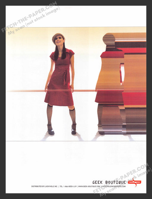 2003 Geek Boutique Clothing Luckyhole Print Advertisement Ad.