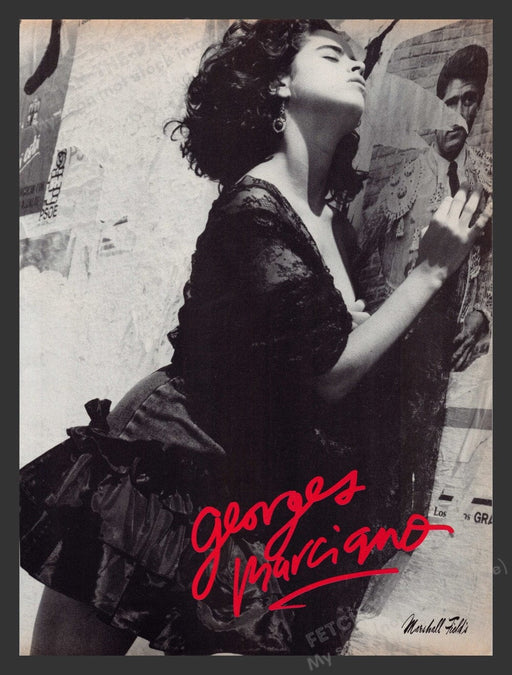 1988 Georges Marciano Guess Sexy Girl Print Advertisement Ad