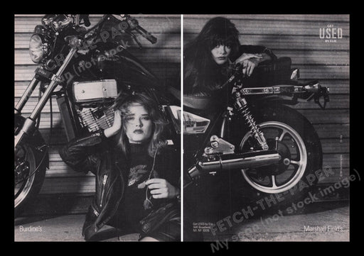 Get Used By Elie 1980s Print Advertisement Ad (2 pages) 1987 Honda Shadow Fetch the Paper!