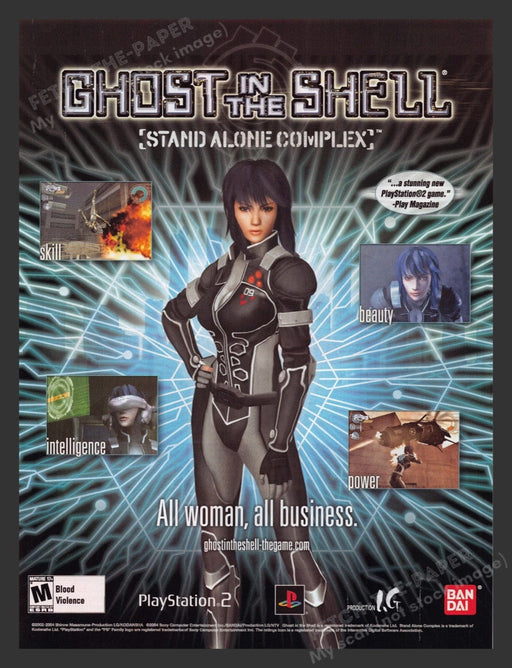 2004 Ghost in the Shell Video Game Print Advertisement