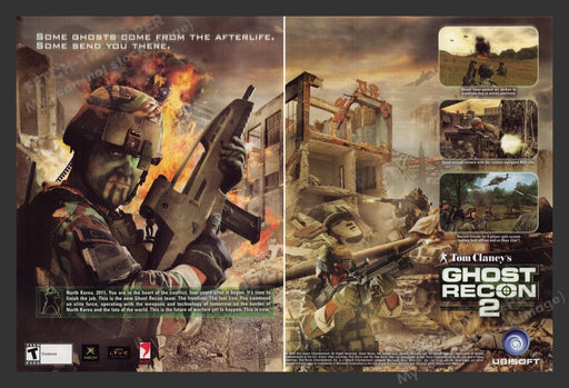 2004 Ghost Recon 2 Video Game Print Advertisement (2 Pages)