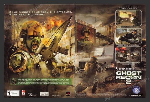 2004 Ghost Recon 2 Yell Video Game Print Advertisement (2 Pages)