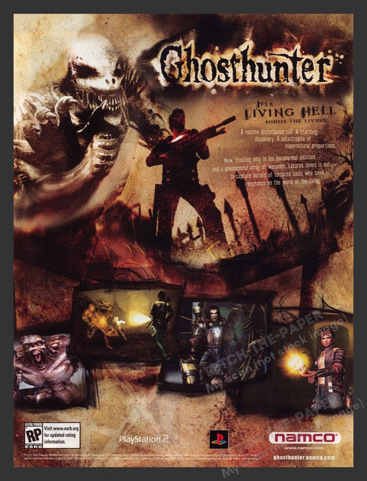 2004 Ghosthunter "Living Hell without the Living" Video Game Print Advertisement