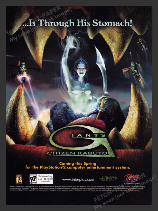 2001 Giants: Citizen Kabuto Video Game Print Advertisement