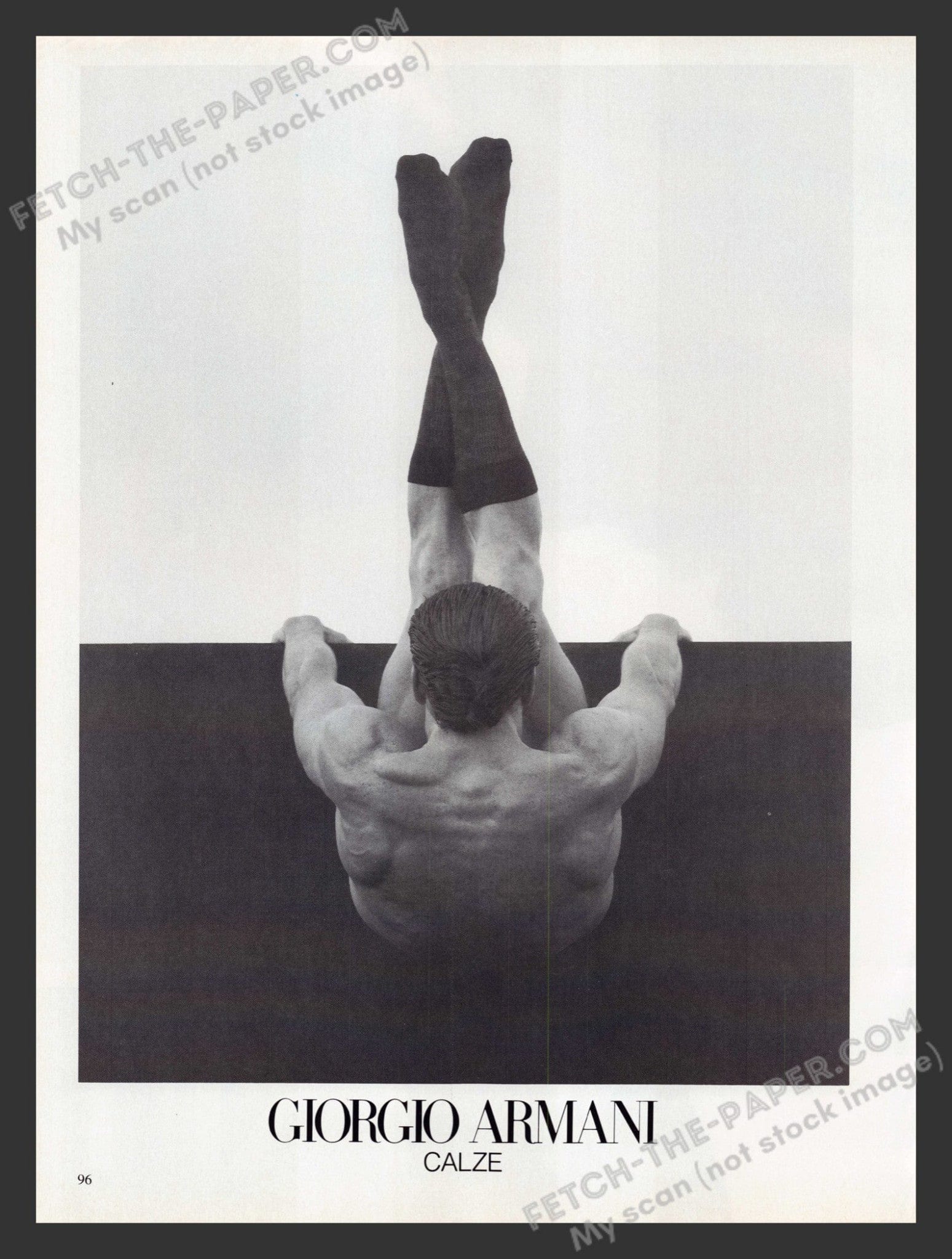 Giorgio Armani Calze Herb Ritts 1990s Vintage Print Ad — Fetch-the