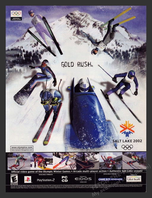 2002 Gold Rush Salt Lake Olympics Video Game Print Advertisement