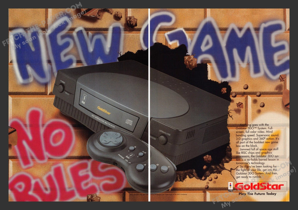 1994 Print Advertisement 2 Page GoldStar 3DO System Video Game Ad.