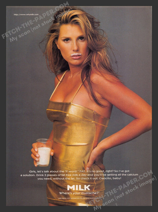 1997 Print Advertisement Got Milk? Mustache Daisy Fuentes Actress Ad.