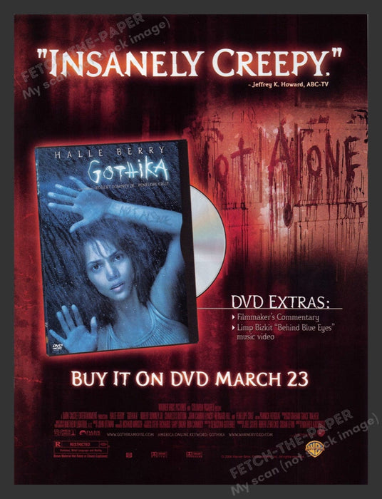 2004 Gothika Movie Halle Berry Print Advertisement Ad