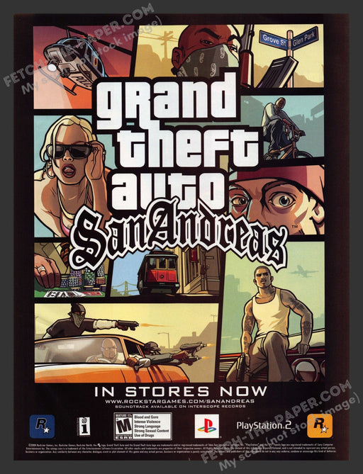 2005 Print Advertisement Grand Theft Auto: San Andreas Video Game Ad.