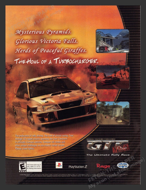 2002 GTC Global Touring Challenge: Africa Video Game Print Advertisement