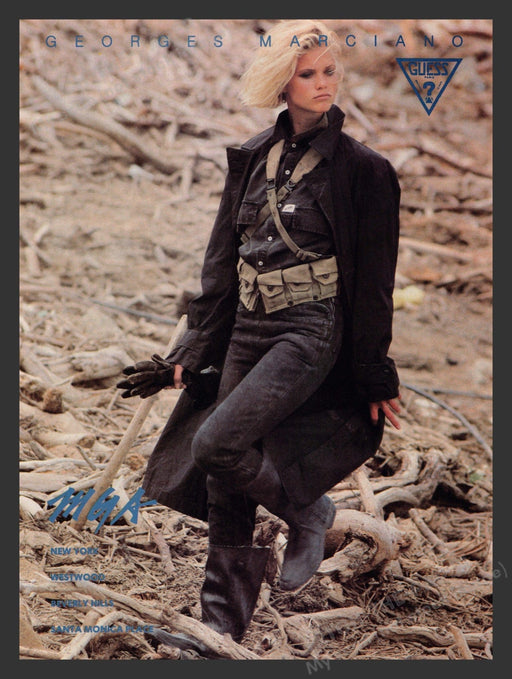 Guess 1980s Print Advertisement 1983 Jeans Blonde Model Georges Marciano Fetch the Paper!
