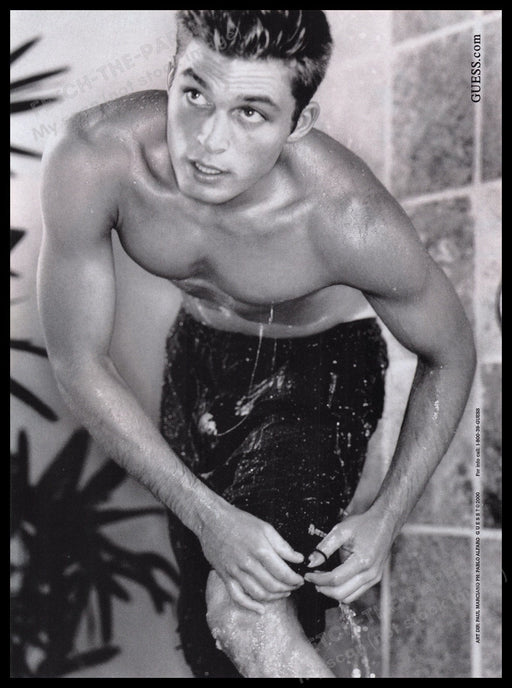 Guess 2000s Print Advertisement Ad 2000 Fetch the Paper!