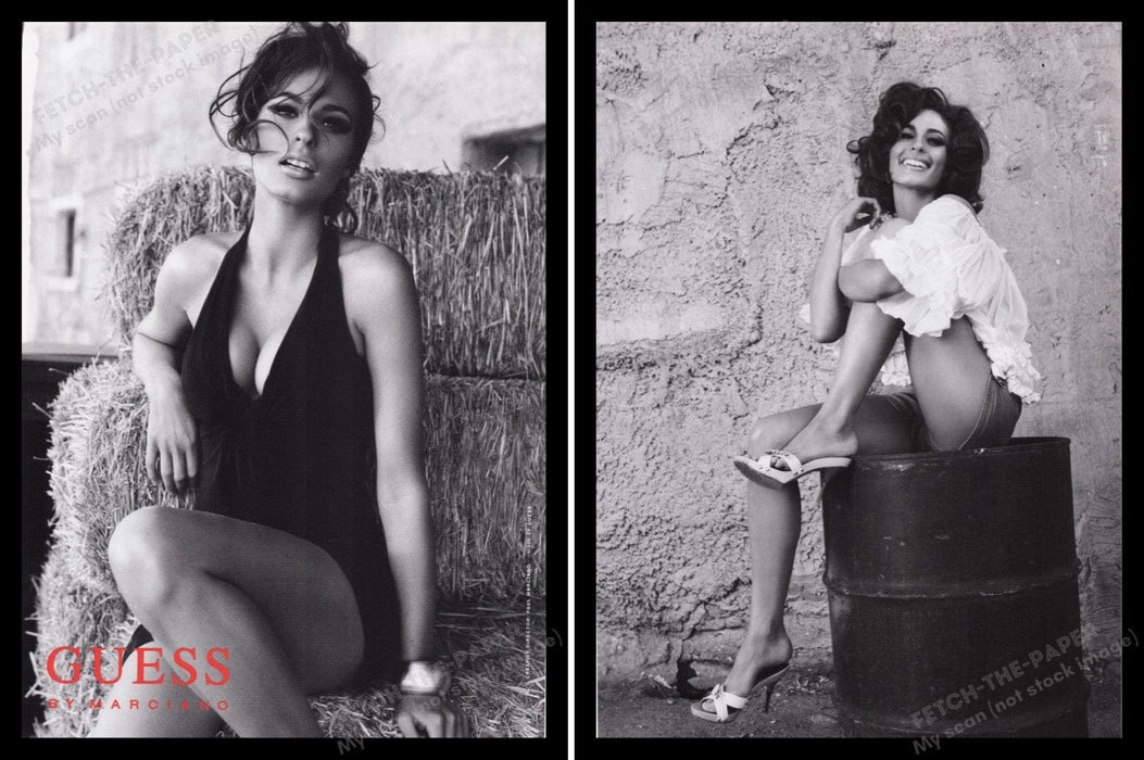 Guess by Marciano Line Gost 2000s Print Advertisement Ad Front & Back 2008 Legs Fetch the Paper!