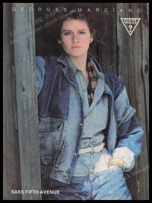 Guess Georges Marciano 1980s Print Advertisement Ad 1983 Herb Ritts Photographer Fetch the Paper!