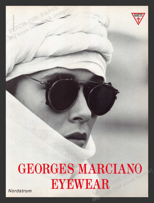 1989 Guess Georges Marciano Eyewear Sunglasses Turbin Print Advertisement Ad
