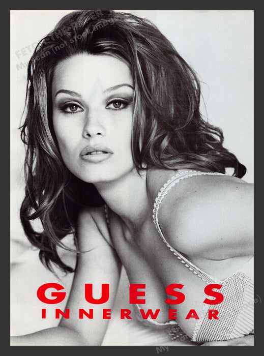 Guess Innerwear Sexy Girl Bra 1990s Print Advertisement 1994 Fetch the Paper!
