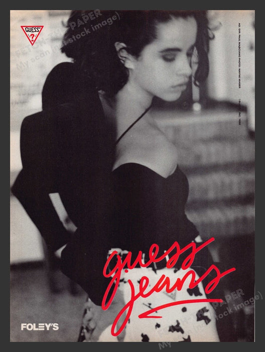1988 Guess Jeans Cow Print Print Advertisement Ad