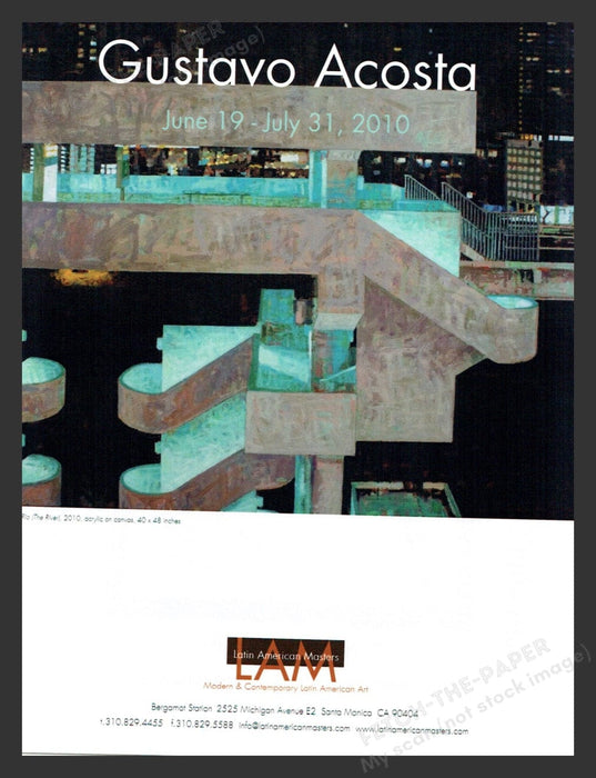2010 Gustavo Acosta Santa Monica Art Gallery Show Print Advertisement Ad