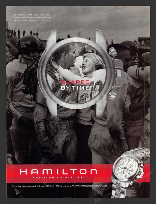 2000 Hamilton Watches Indiana 1951 Football Game Print Advertisement Ad.