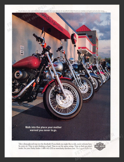 1998 Harley-Davidson Motorcycles Dealership Lot Print Advertisement Ad