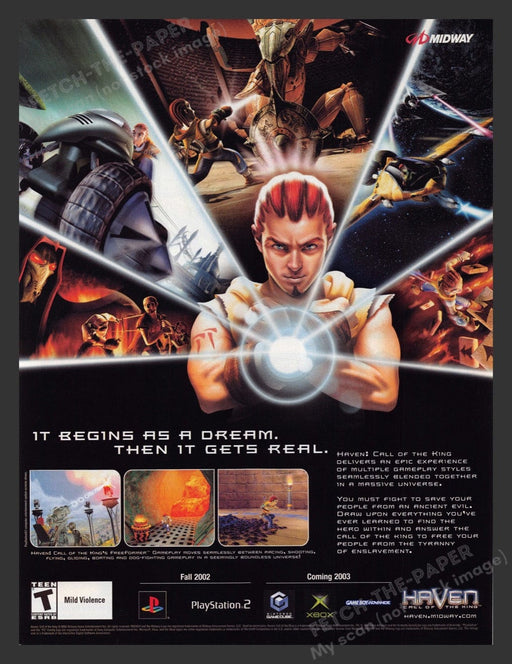 2002 Haven: Call of the King Video Game Print Advertisement
