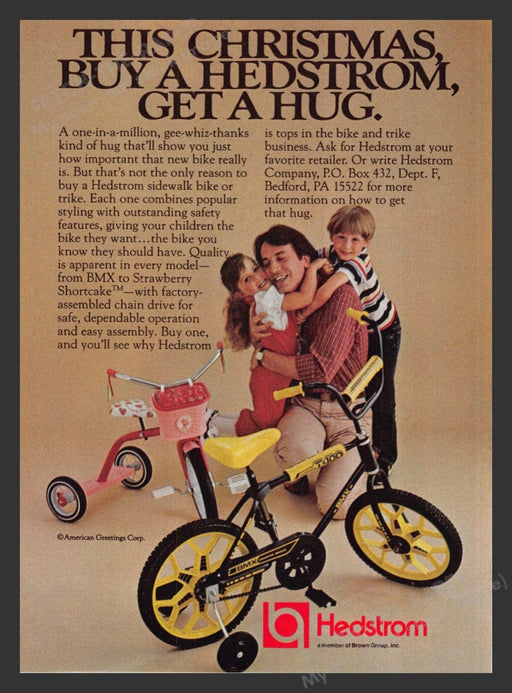 1983 Hedstrom Bicycles for Kids Christmas Print Advertisement Ad
