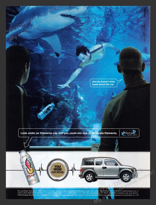 2003 Honda Element Shark Tank Print Advertisement Ad