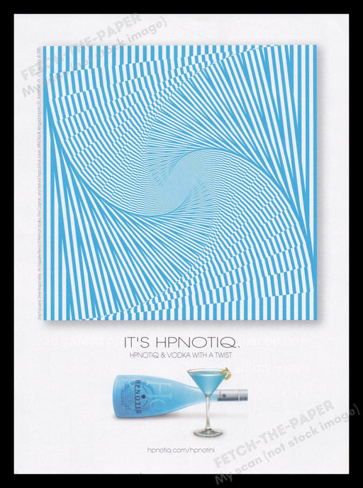 Hpnotiq Vodka Twist 2000s Print Advertisement Ad 2006 Fetch the Paper!