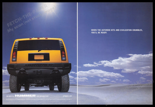 Hummer H2 2000s Print Advertisement (2 pages) 2003 Fetch the Paper!
