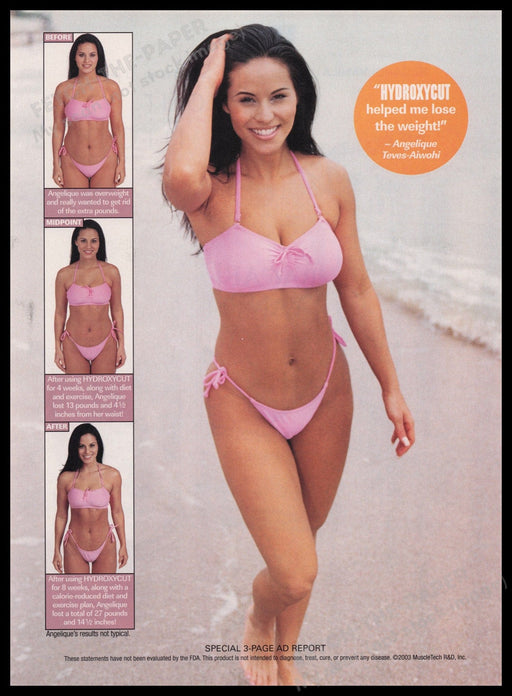 Hydroxycut 2000s Print Advertisement Ad 2003 Fetch the Paper!