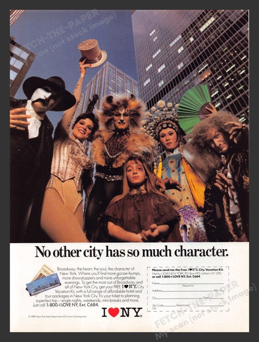 1990 I "Heart" New York Promo Print Advertisement Ad