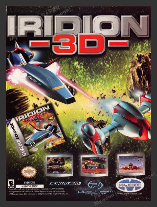 2001 Iridion 3D Video Game Print Advertisement
