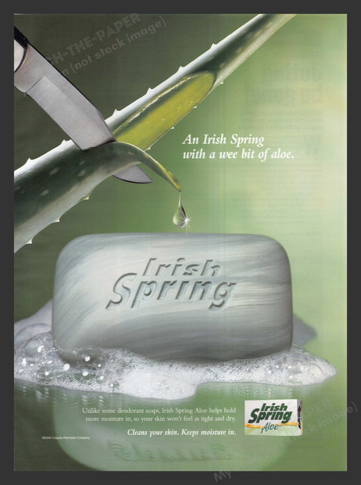 2001 Irish Spring Soap Aloe Print Advertisement Ad.