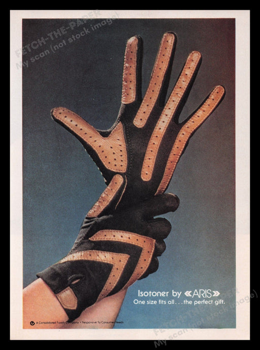 Isotoner by ARIS 1970s Print Advertisement Ad 1978 Gloves Promo Fetch the Paper!