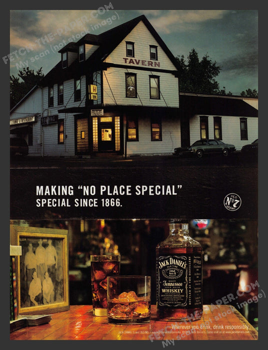 2005 Print Advertisement Jack Daniel's Whiskey "No Place Special" Alcohol Ad.