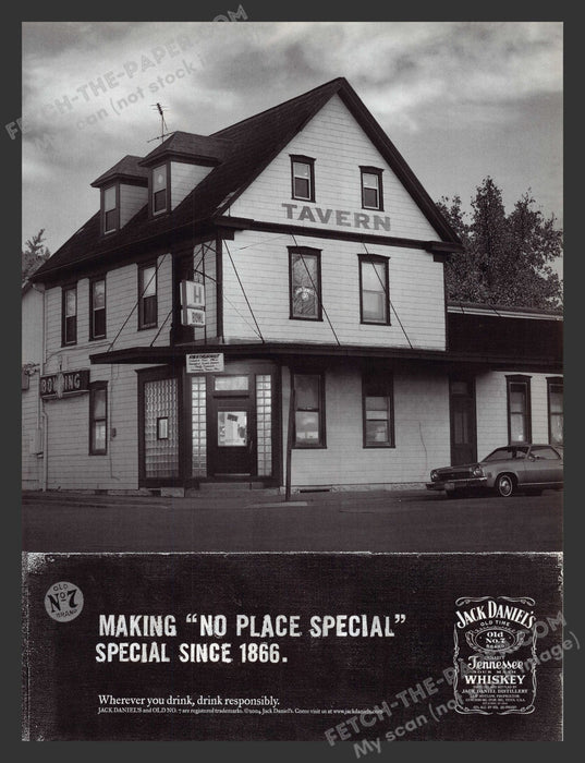 2007 Print Advertisement Jack Daniel's Whiskey "No Place Special" Alcohol Ad.