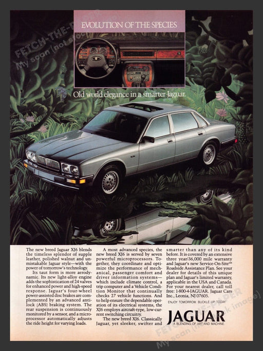 1988 Jaguar XJ6 Jungle Print Advertisement Ad