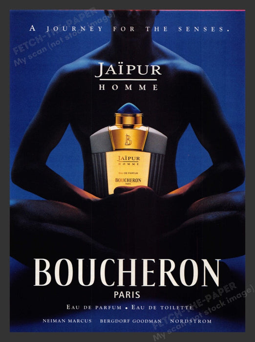 2000 Jaipur Homme Boucheron Paris Cologne Print Advertisement Ad