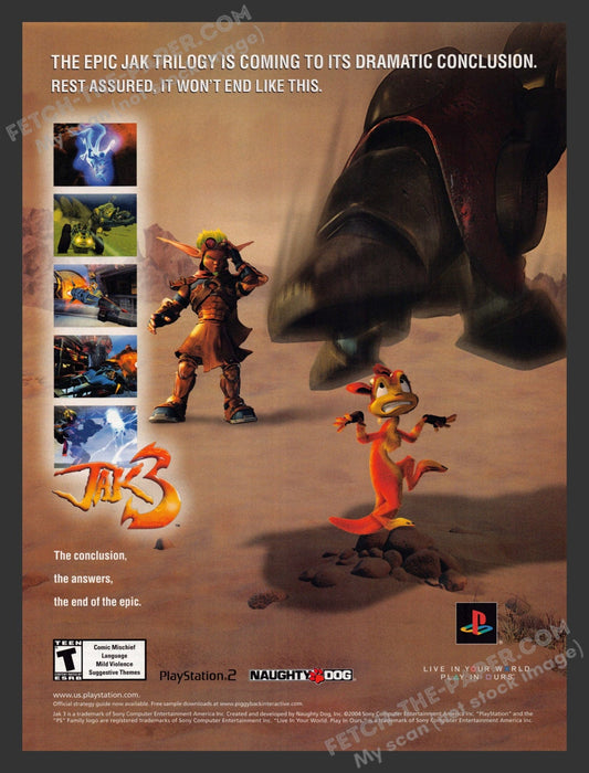 2005 Print Advertisement Jak 3 Video Game Ad.