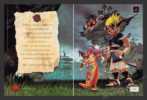 2002 Jak and Daxter Video Game Print Advertisement (2 Pages)
