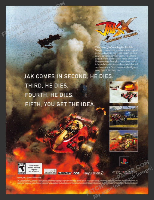 2005 Print Advertisement Jak X Combat Racing Video Game Ad.