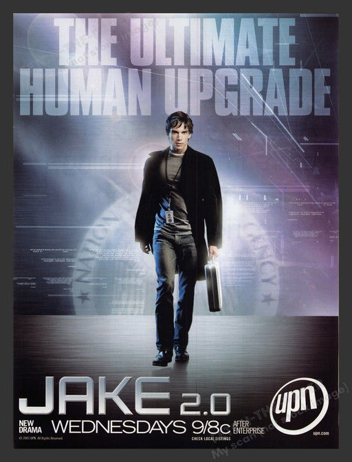 2003 Jake 2.0 T.V. Show UPN Christopher Gorham Print Advertisement Ad.