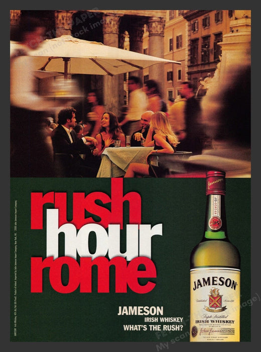2000 Jameson Irish Whiskey Rush Hour Rome Print Advertisement Ad