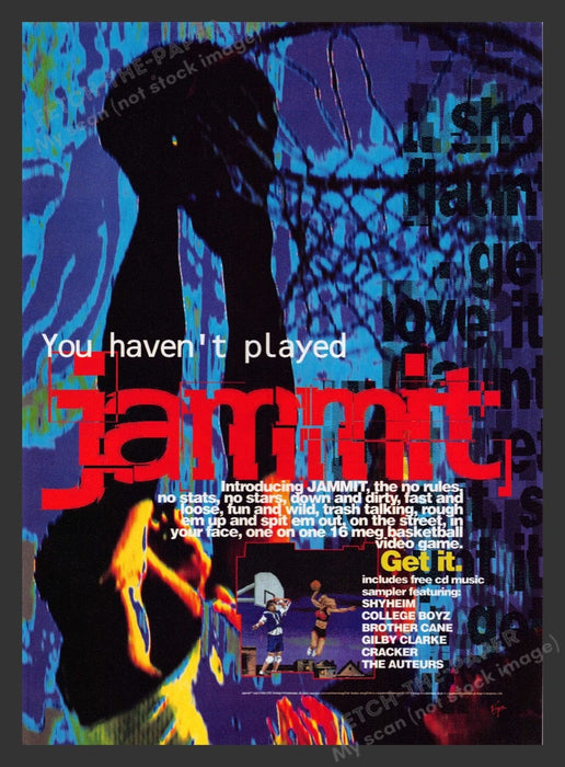 1994 Jammit Basketball Video Game Print Advertisement