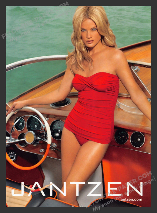 2007 Print Advertisement Jantzen Swimwear Clothing Vintage Wooden Boat Ad.