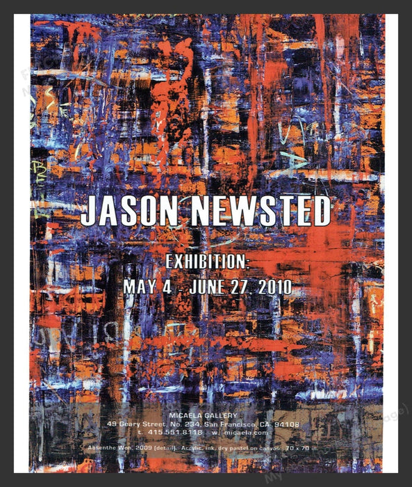 2010 Jason Newsted San Francisco Art Gallery Show Print Advertisement Ad