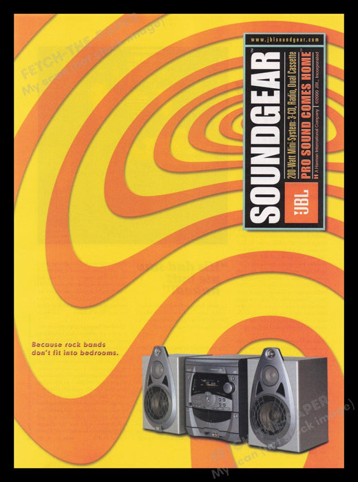 JBL Soundgear 2000s Print Advertisement Ad 2001 Boombox Promo Fetch the Paper!